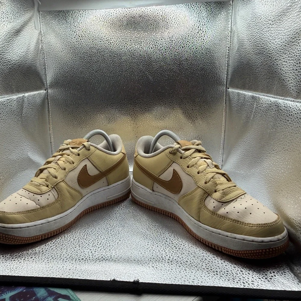 Size 6.5Y Nike Air Force 1 LV8 Brown‎ Youths Low Top Lace Up Sneaker DQ5973-200